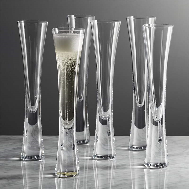 Crystal Wine Glass - Copos de champanhe sem alças, copos