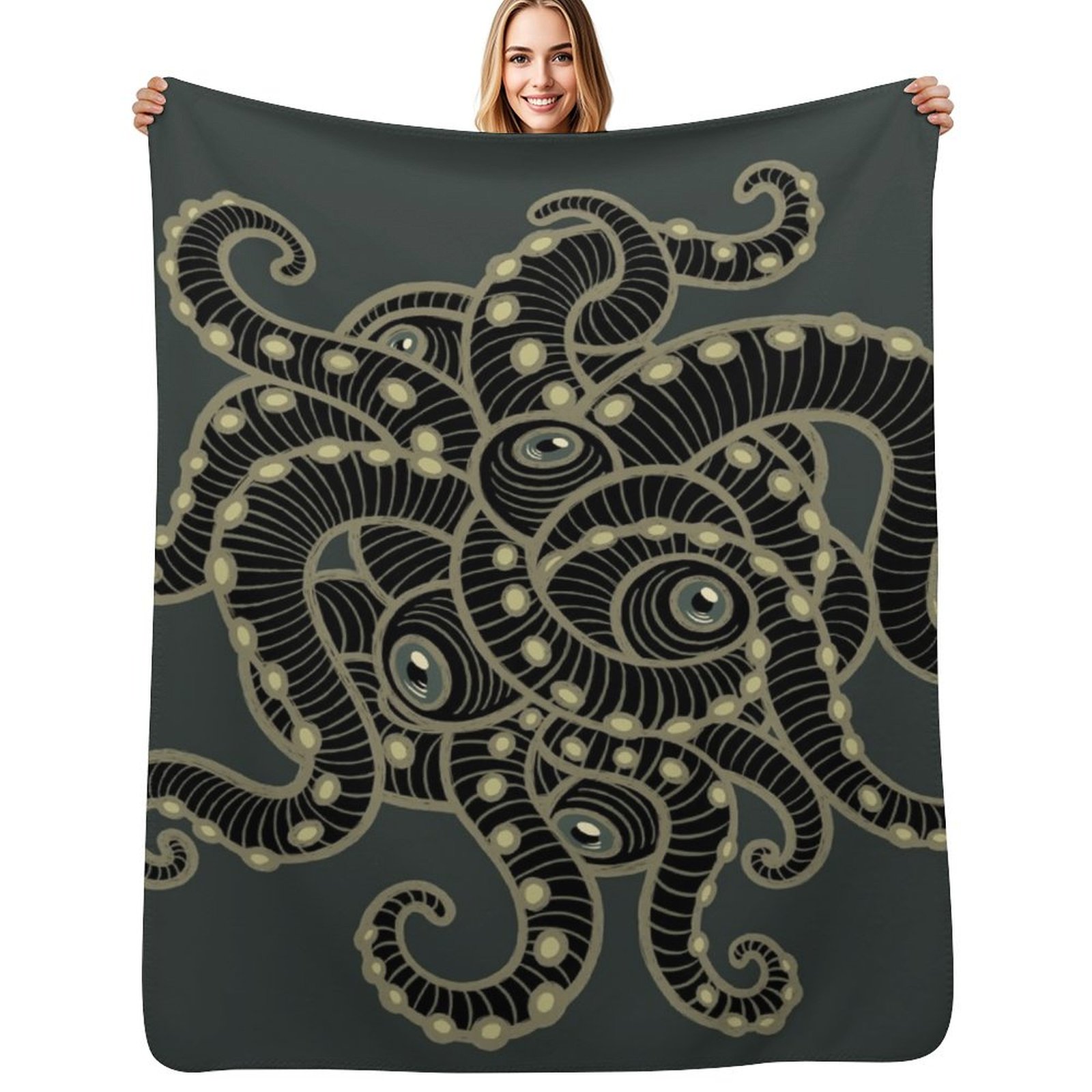 Luxury Lifestyle Travel - Cobertor Decorativo Cthulhu Lifestyle, Estampa Xadrez