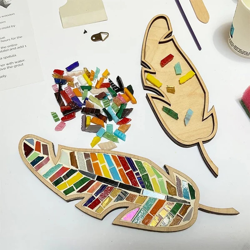 Kit DIY de Mosaico com Penas C - Crystal Wine Glass avaliação e preço