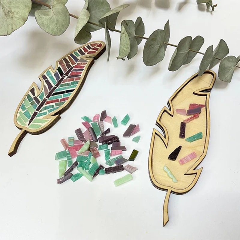 Kit DIY de Mosaico com Penas C - Crystal Wine Glass avaliação e preço